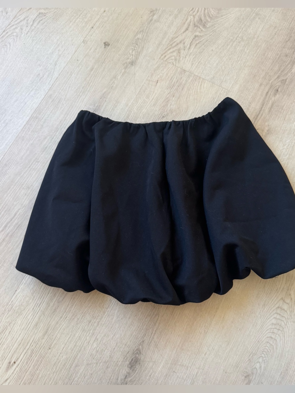 Miou muse Bohme Black bubble babydoll mini skirt